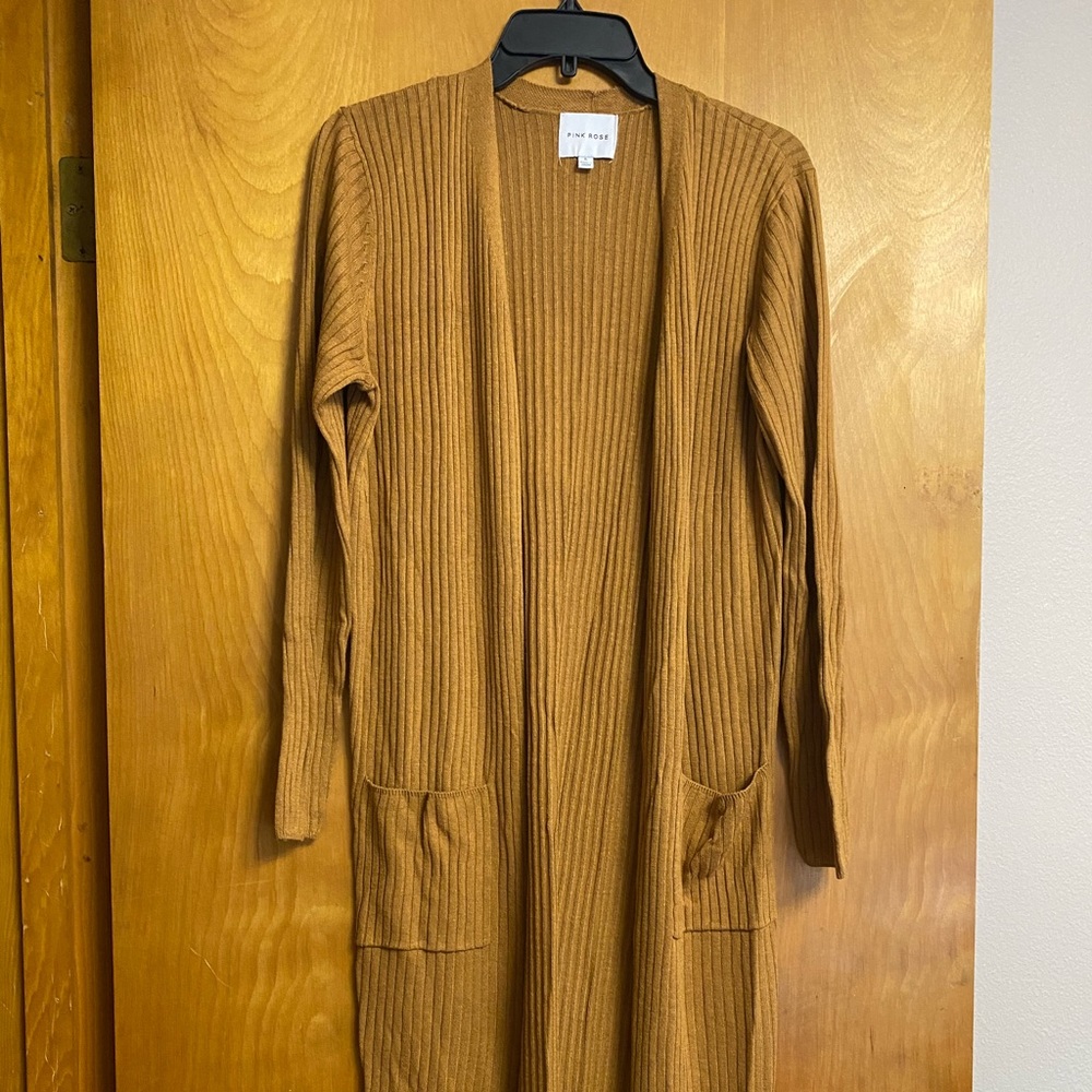 Long cardigan sweater, size large